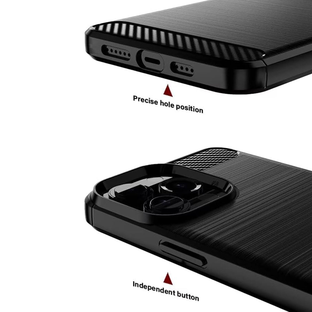Case for Oppo A6 4G, Techsuit, Carbon, Black