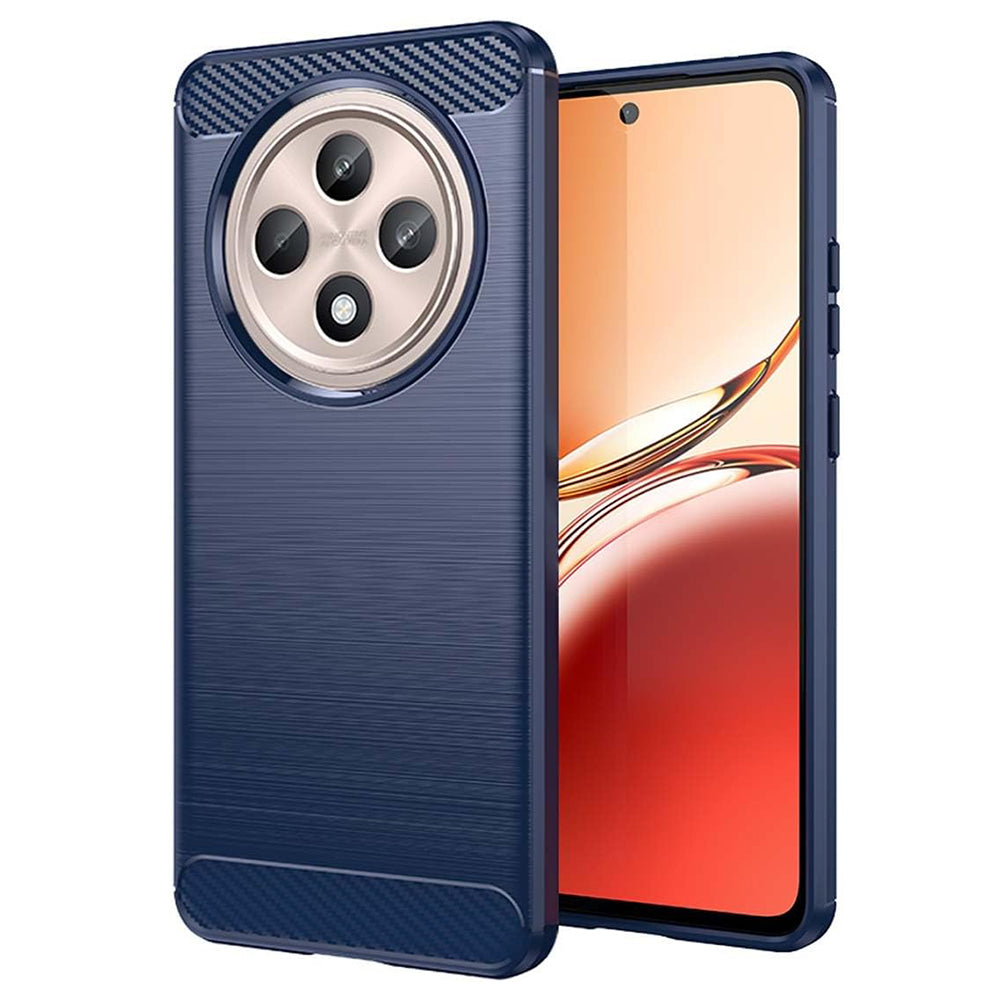 Case for Oppo Reno12 FS 5G / Reno12 FS 4G / Reno12 F 4G / Reno12 F, Techsuit, Carbon, Blue
