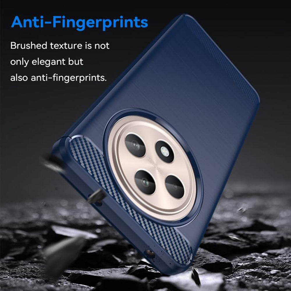 Case for Oppo Reno12 FS 5G / Reno12 FS 4G / Reno12 F 4G / Reno12 F, Techsuit, Carbon, Blue