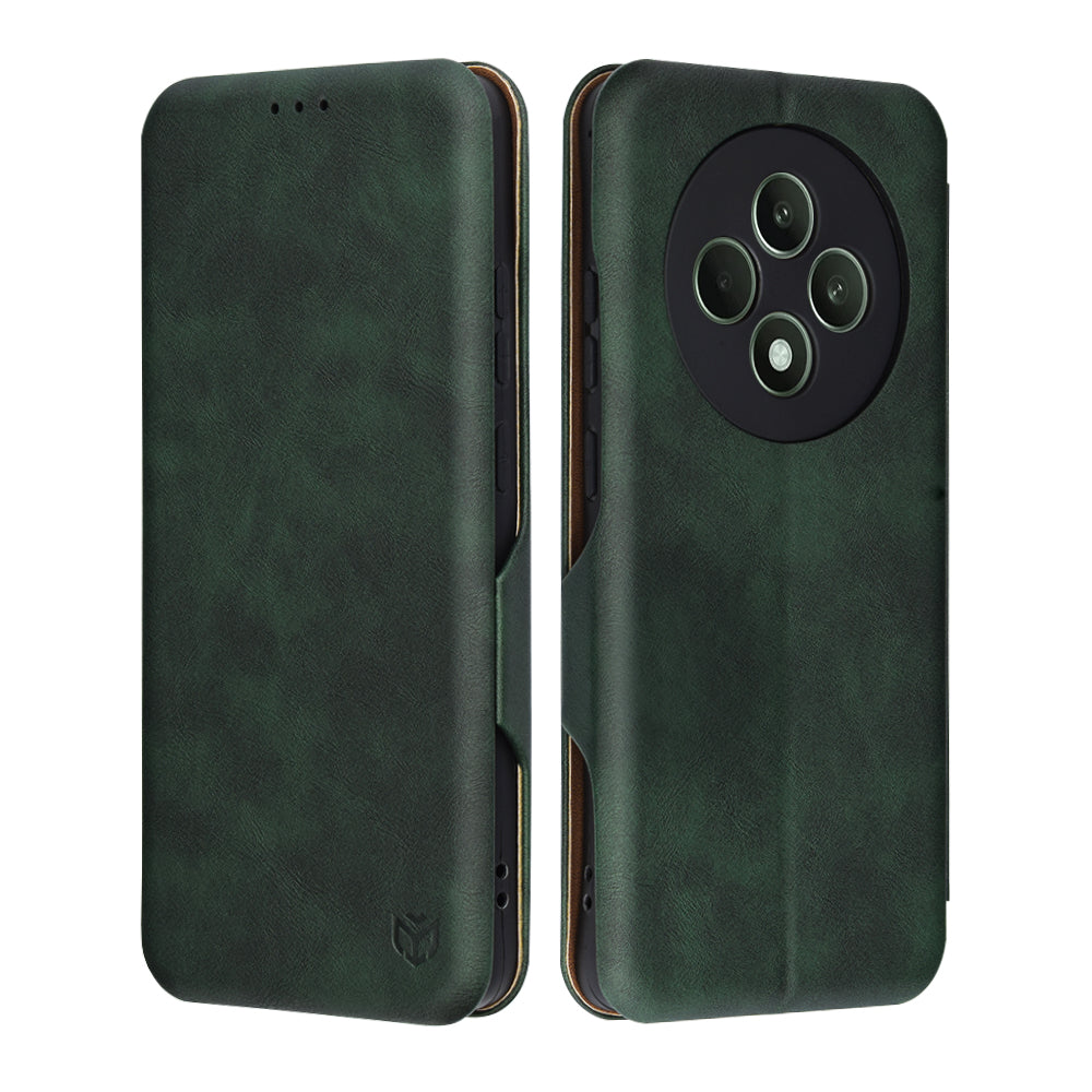 Case for Oppo Reno12 FS 5G / Reno12 FS 4G / Reno12 F 4G / Reno12 F, Techsuit, Safe Wallet Plus, Green