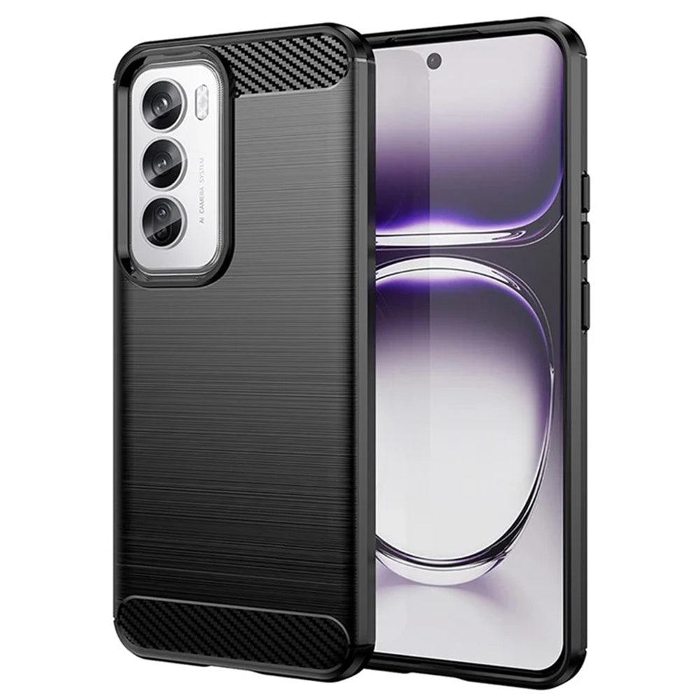 Case for Oppo Reno12, Techsuit, Carbon, Black