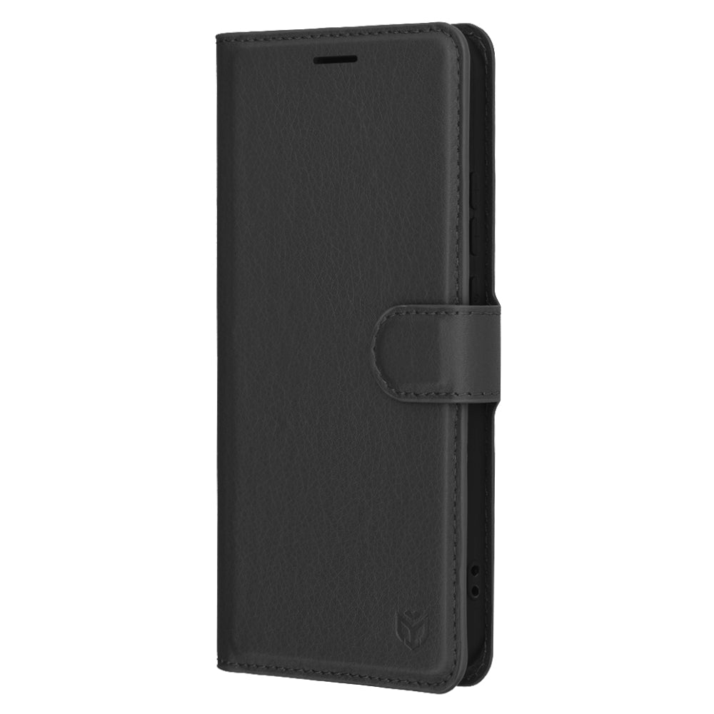 Case for Oppo Reno13, Techsuit, Leather Folio, Black