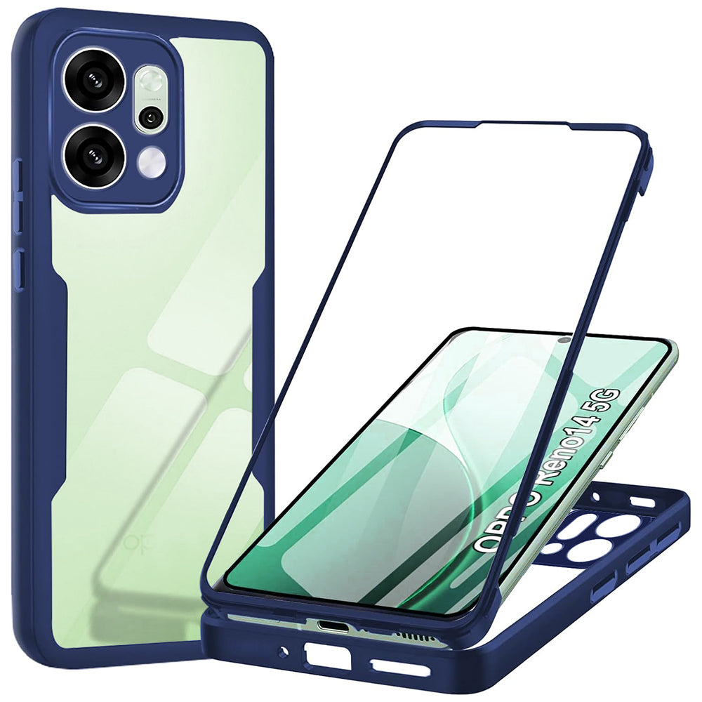 Case for Oppo Reno14, Techsuit, ColorVerse 360, Blue