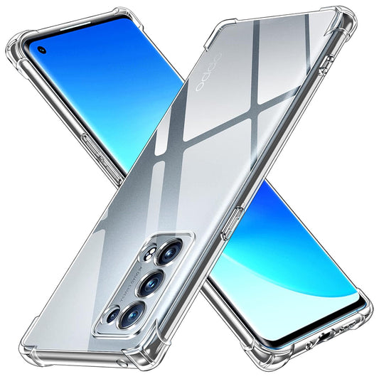 Case for Oppo Reno6 Pro 5G (Snapdragon), Techsuit, Shockproof Clear, Transparent