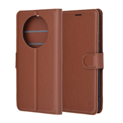 Case for Realme 14 Pro+, Techsuit, Leather Folio, Brown