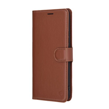 Case for Realme 14 Pro, Techsuit, Leather Folio, Brown