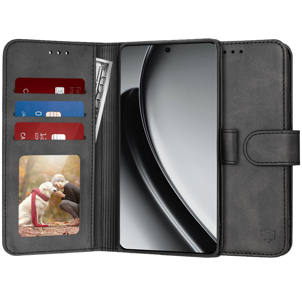 Case for Realme GT 6T / GT 6, Techsuit, Diary Book, Black