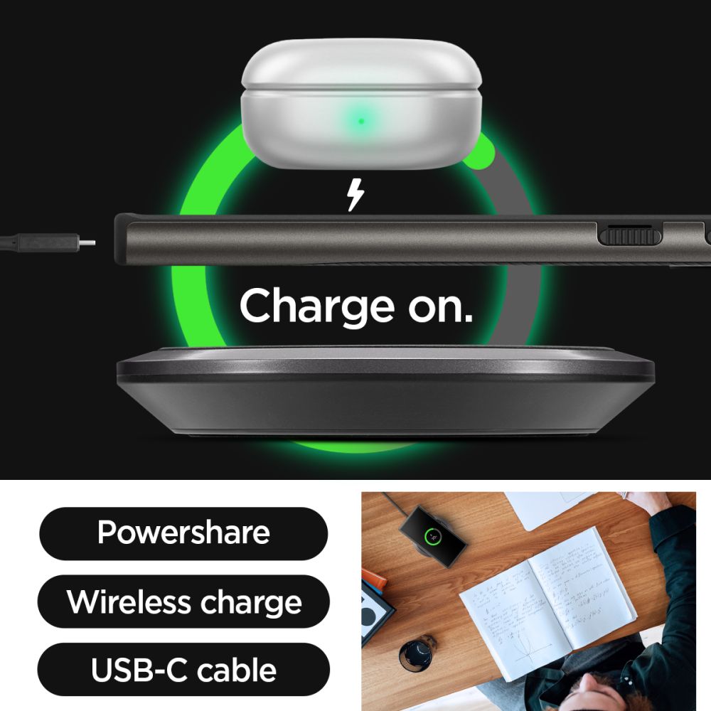 Case for Samsung Galaxy S24 Ultra S928, Spigen, Neo Hybrid, Gray ACS07305