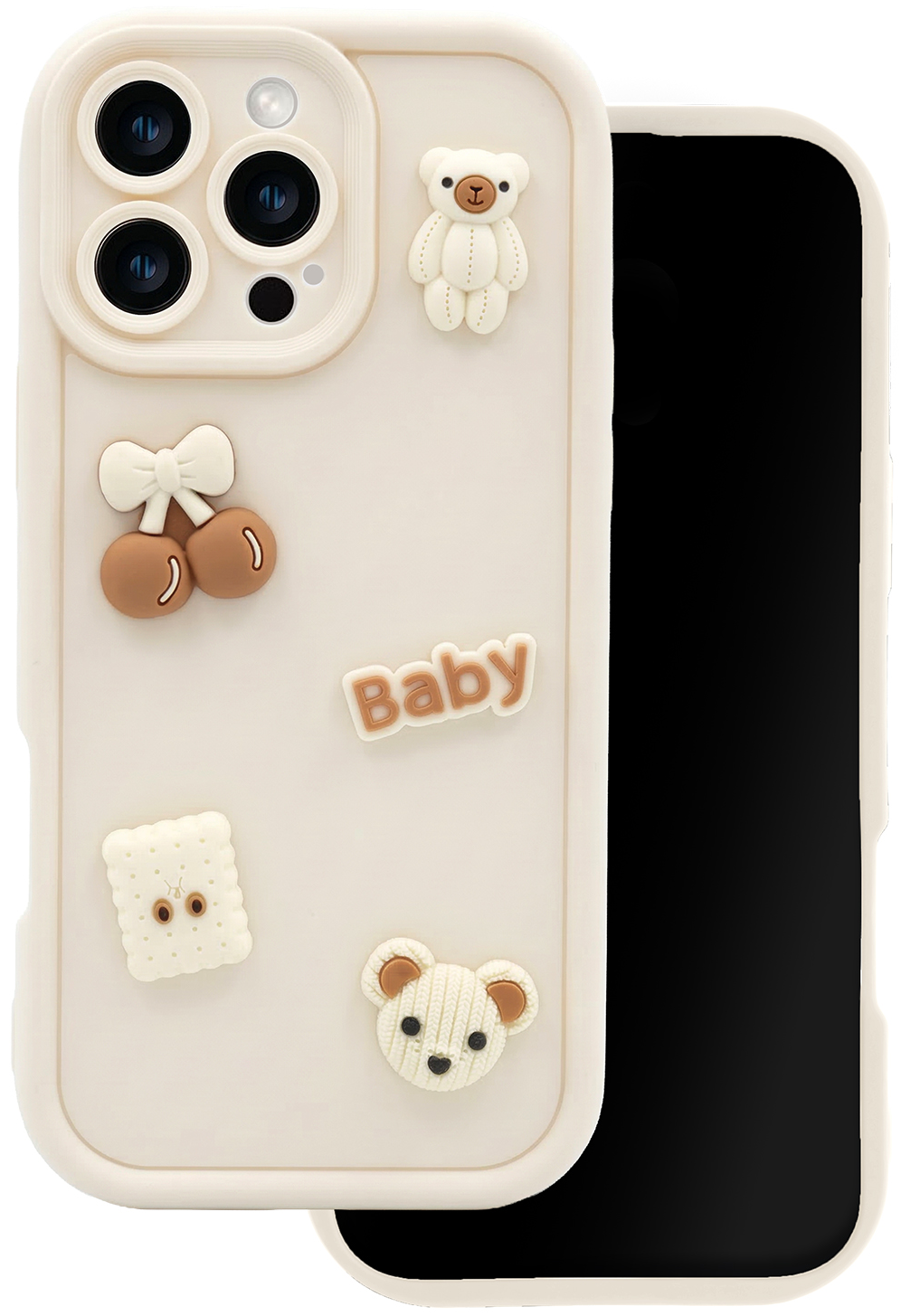 Case for Samsung Galaxy S26 Ultra S948, OEM, Ultra Trendy 3D Bear, Beige