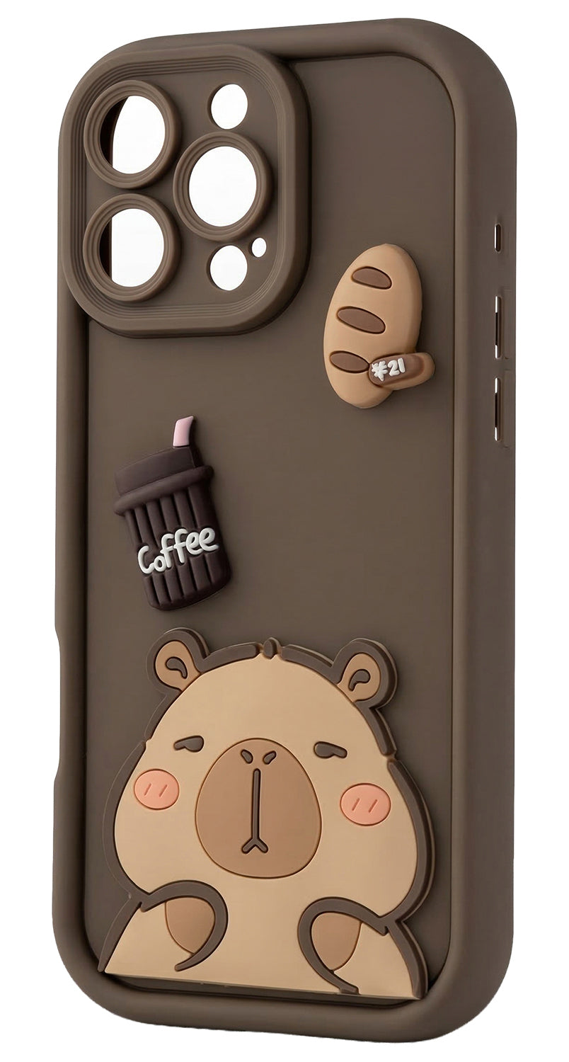Case for Samsung Galaxy S26 Ultra S948, OEM, Ultra Trendy 3D Capybara, Brown