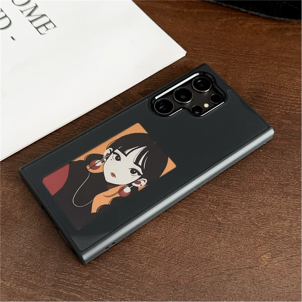 Case for Samsung Galaxy S23 Ultra S918, OEM, Customized E-Ink Display, Black