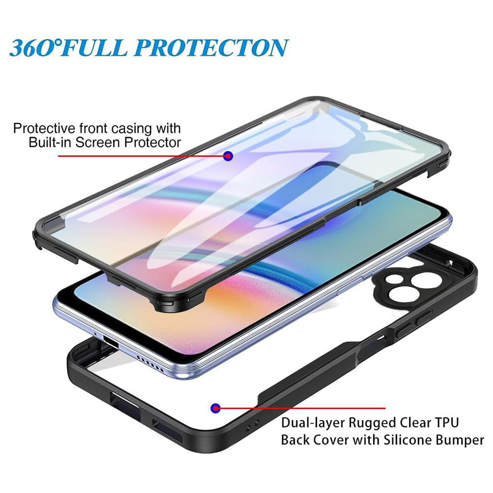 Case for Samsung Galaxy A05 A055, Techsuit, ColorVerse 360, Black