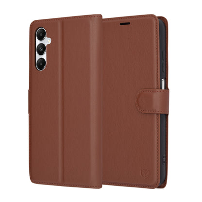 Case for Samsung Galaxy A05s A057, Techsuit, Leather Folio, Brown