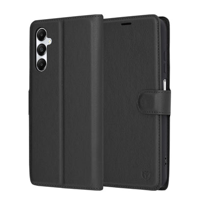 Case for Samsung Galaxy A05s A057, Techsuit, Leather Folio, Black