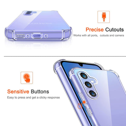 Case for Samsung Galaxy A05s A057, Techsuit, Shockproof Clear, Transparent