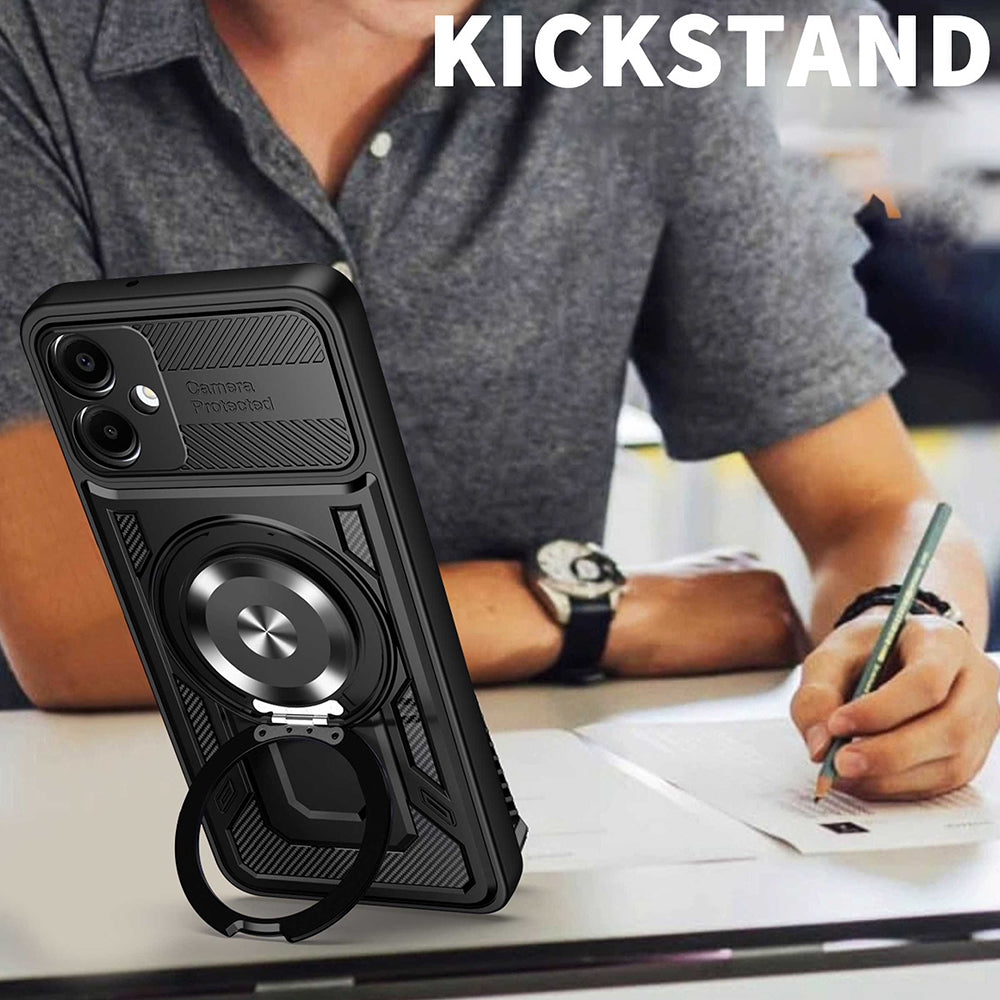 Case for Samsung Galaxy A07 4G A075, Techsuit, RuggedCam, Black