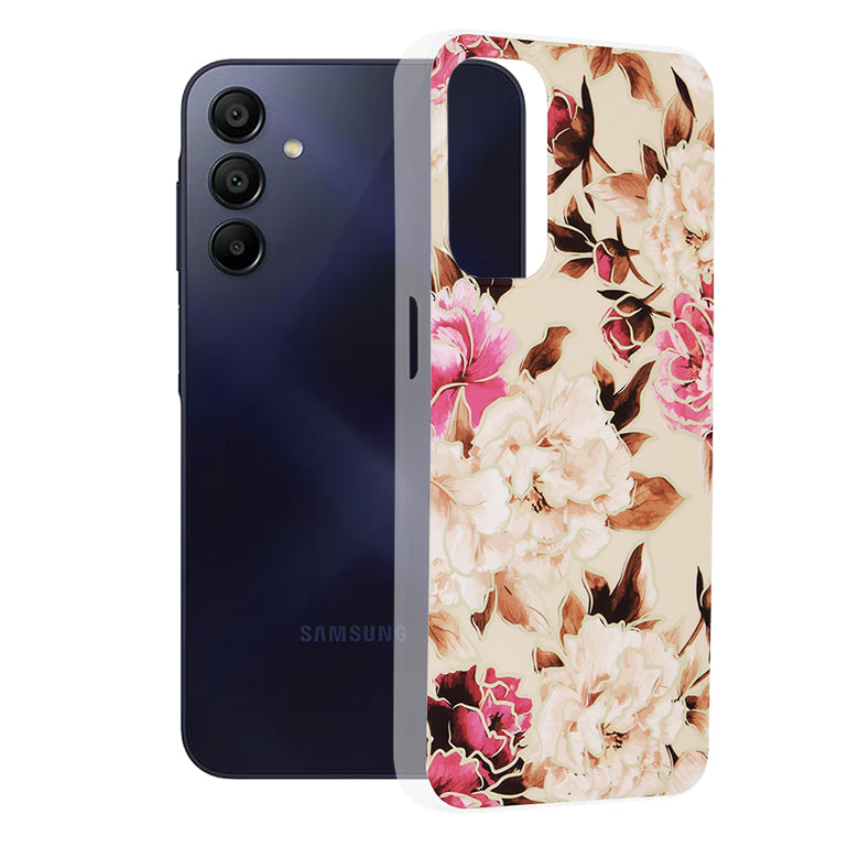 Case for Samsung Galaxy A15 5G A156 / A15 A155, Techsuit, Marble, Beige