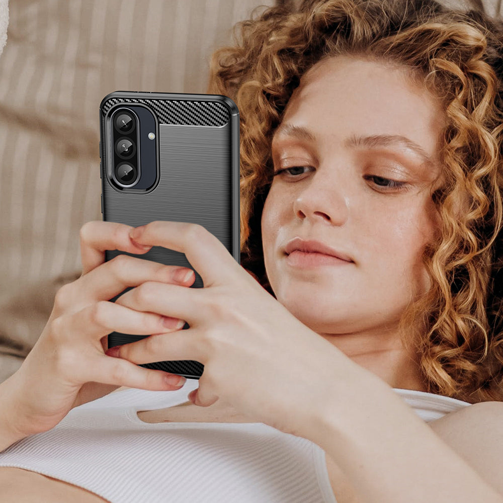 Case for Samsung Galaxy A26 A266, Techsuit, Carbon, Black