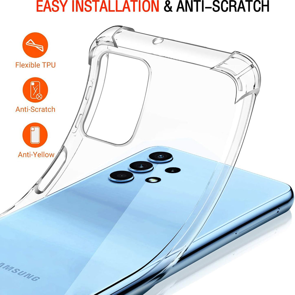 Case for Samsung Galaxy A32 A325, Techsuit, Shockproof Clear, Transparent