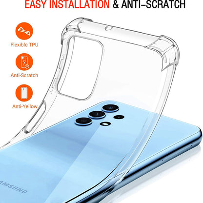 Case for Samsung Galaxy A32 A325, Techsuit, Shockproof Clear, Transparent