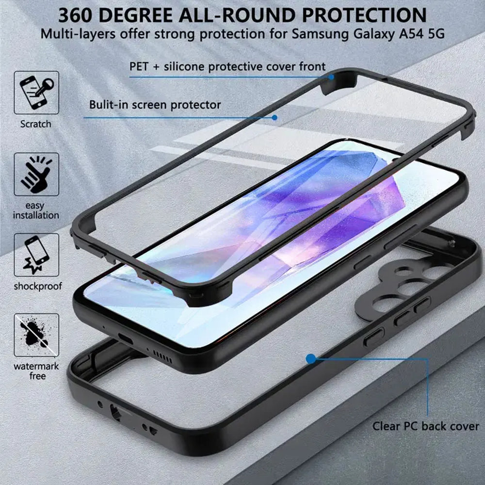 Case for Samsung Galaxy A55 5G A556, Techsuit, ColorVerse 360, Blue