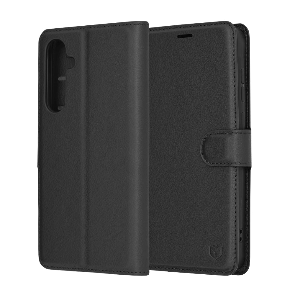 Case for Samsung Galaxy A55 5G A556, Techsuit, Leather Folio, Black