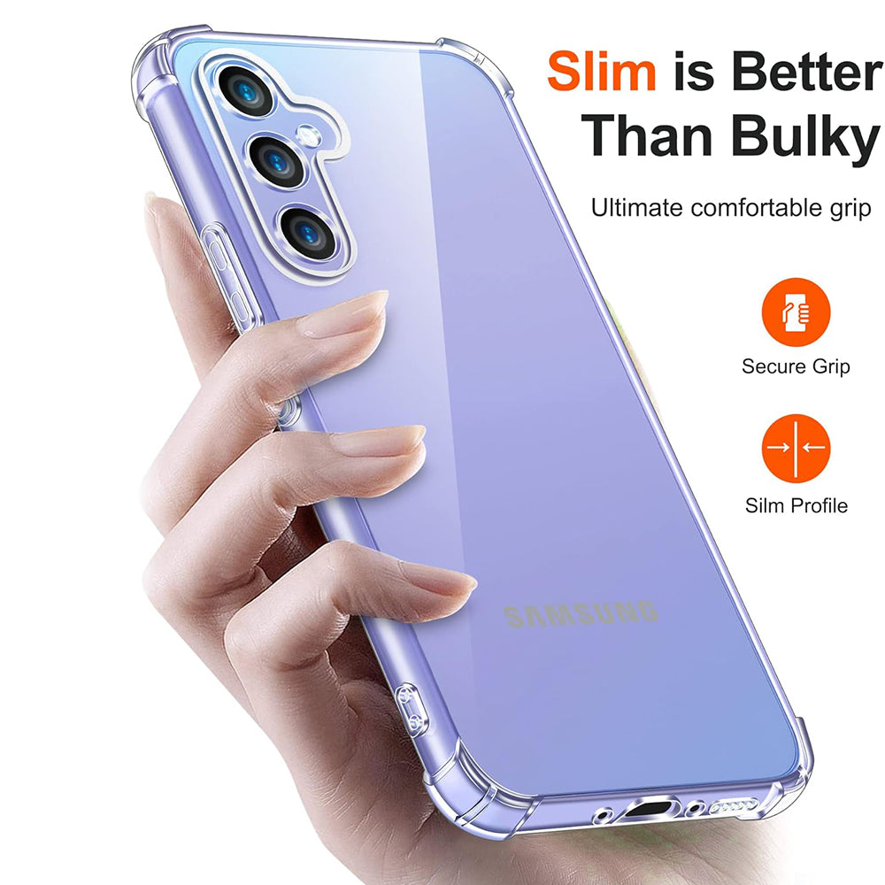 Case for Samsung Galaxy A55 5G A556, Techsuit, Shockproof Clear, Transparent
