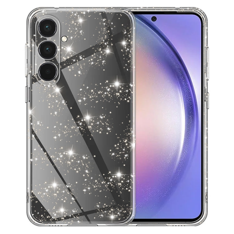 Case for Samsung Galaxy A55 5G A556, Techsuit, SparkleSkin, Transparent