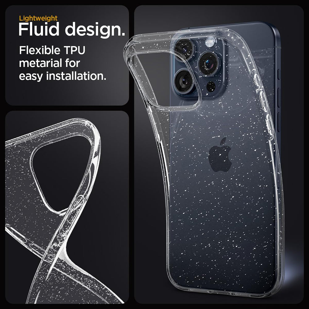 Case for Samsung Galaxy A56 A566, Techsuit, SparkleSkin, Transparent