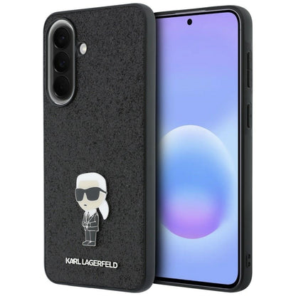 Case for Samsung Galaxy A57 5G, Karl Lagerfeld, Glitter Fixed Ikonik Karl, Black