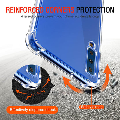 Case for Samsung Galaxy A7 (2018) A750, Techsuit, Shockproof Clear, Transparent
