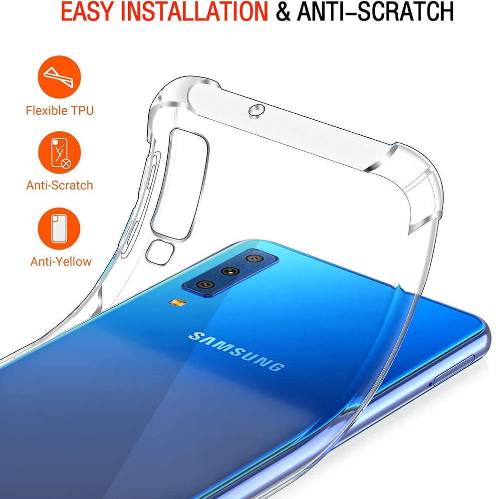 Case for Samsung Galaxy A7 (2018) A750, Techsuit, Shockproof Clear, Transparent