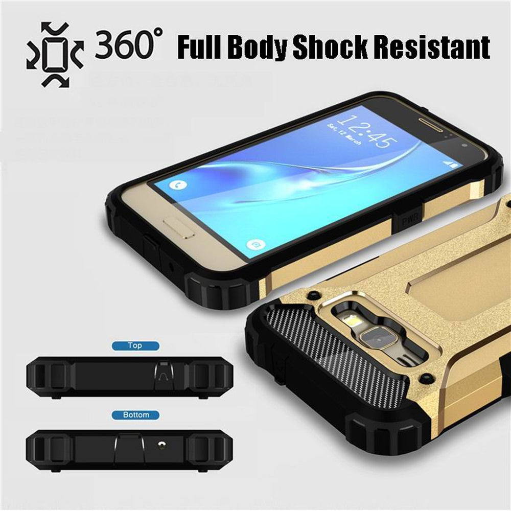 Case for Samsung Galaxy J5 J500, Techsuit, Hybrid Armor, Black