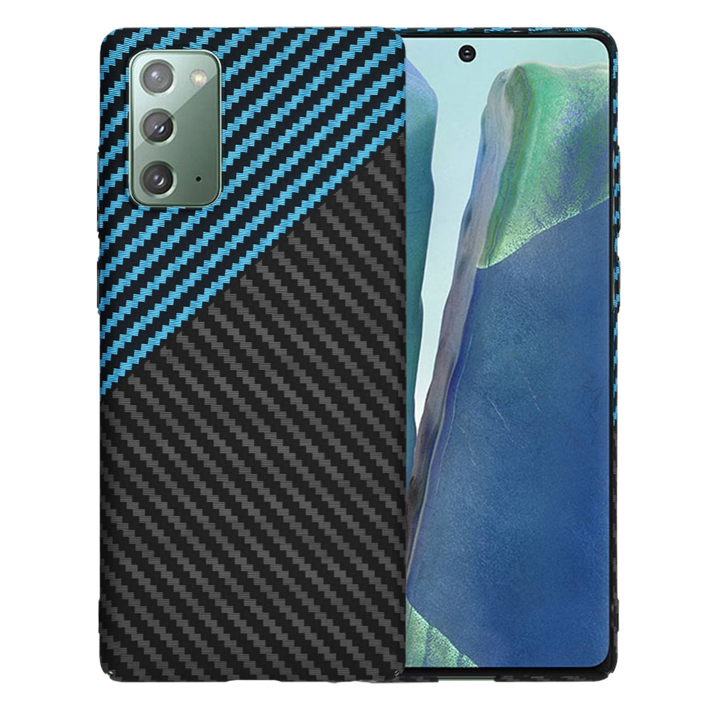 Case for Samsung Galaxy Note 20 5G N981 / Note 20 N980, Techsuit, Carbonite FiberShell, Black Blue