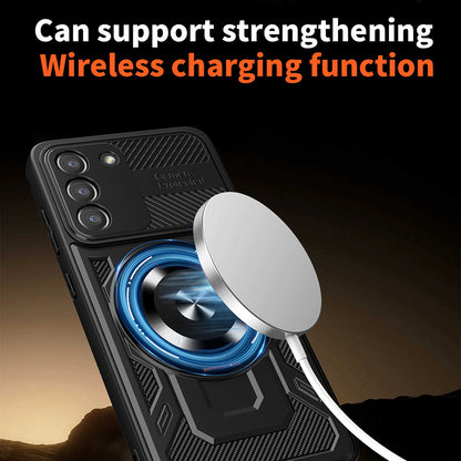 Case for Samsung Galaxy S21 FE 5G G990, Techsuit, RuggedCam, Black