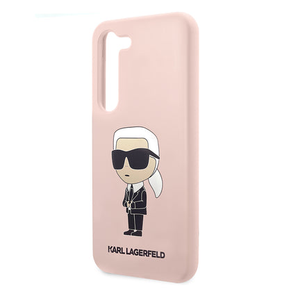 Case for Samsung Galaxy S23 S911, Karl Lagerfeld, Ikonik Karl Silicone, Pink
