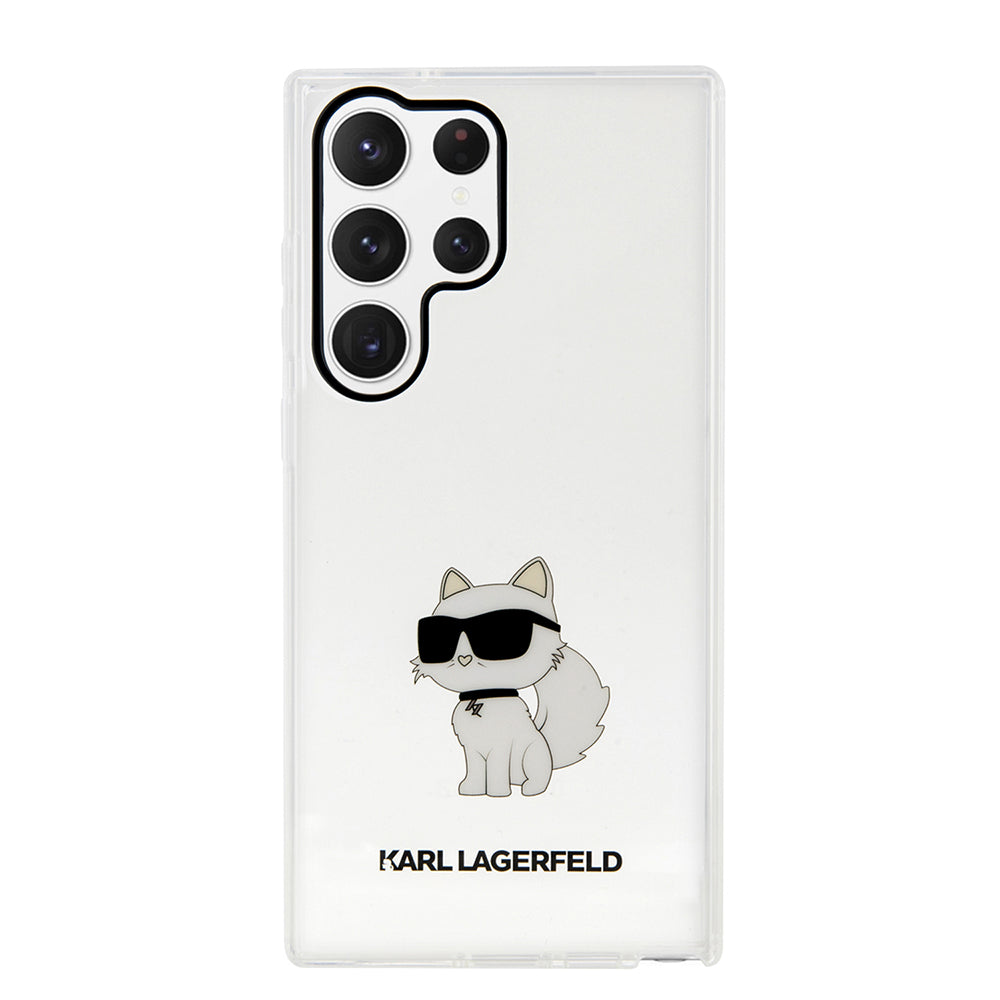 Case for Samsung Galaxy S23 Ultra S918, Karl Lagerfeld, Ikonik Choupette, Transparent