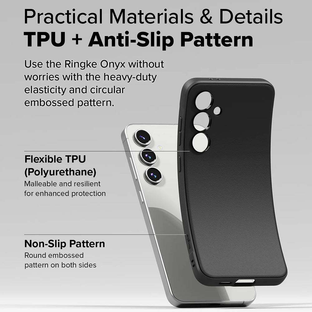 Case for Samsung Galaxy S24 FE S721, Ringke, Onyx, Black