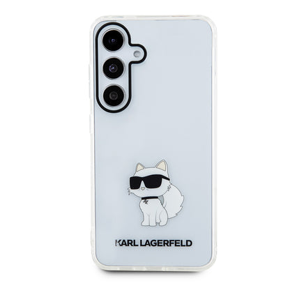 Case for Samsung Galaxy S24+ S926, Karl Lagerfeld, IML Luxury Choupette, Transparent