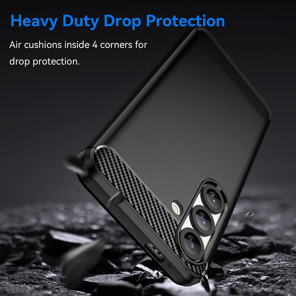 Case for Samsung Galaxy S25 Edge S937, Techsuit, Carbon, Black