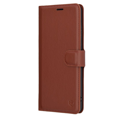 Case for Samsung Galaxy S25 Edge S937, Techsuit, Leather Folio, Brown