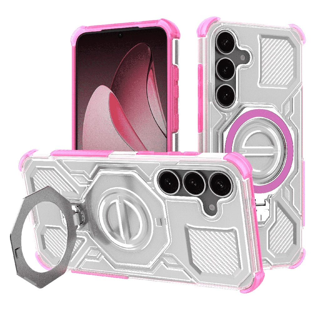 Case for Samsung Galaxy S25+ S936, Techsuit, Carbon Shield Pro, Pink