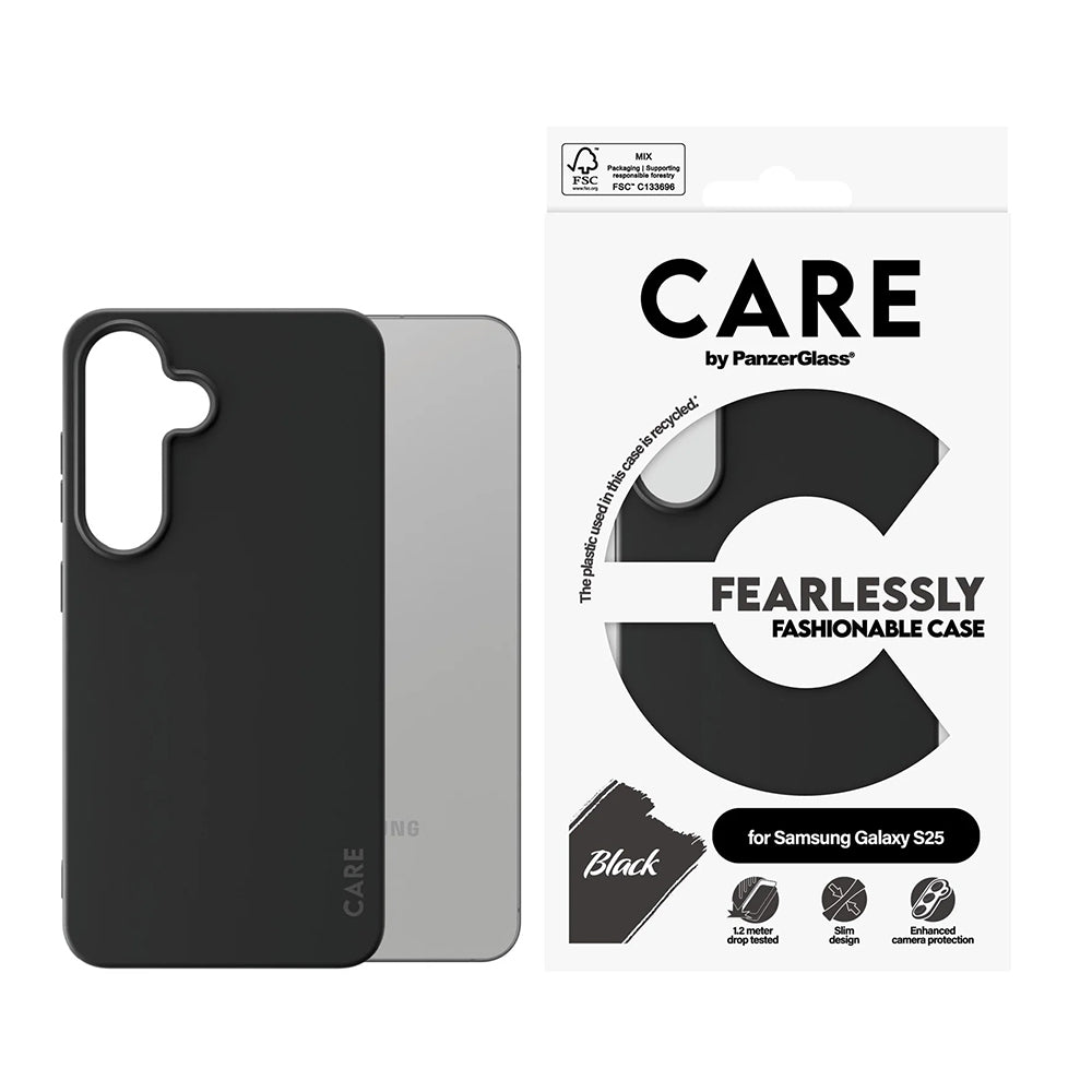 Case for Samsung Galaxy S25 S931, PanzerGlass, Fashionable Care, Black