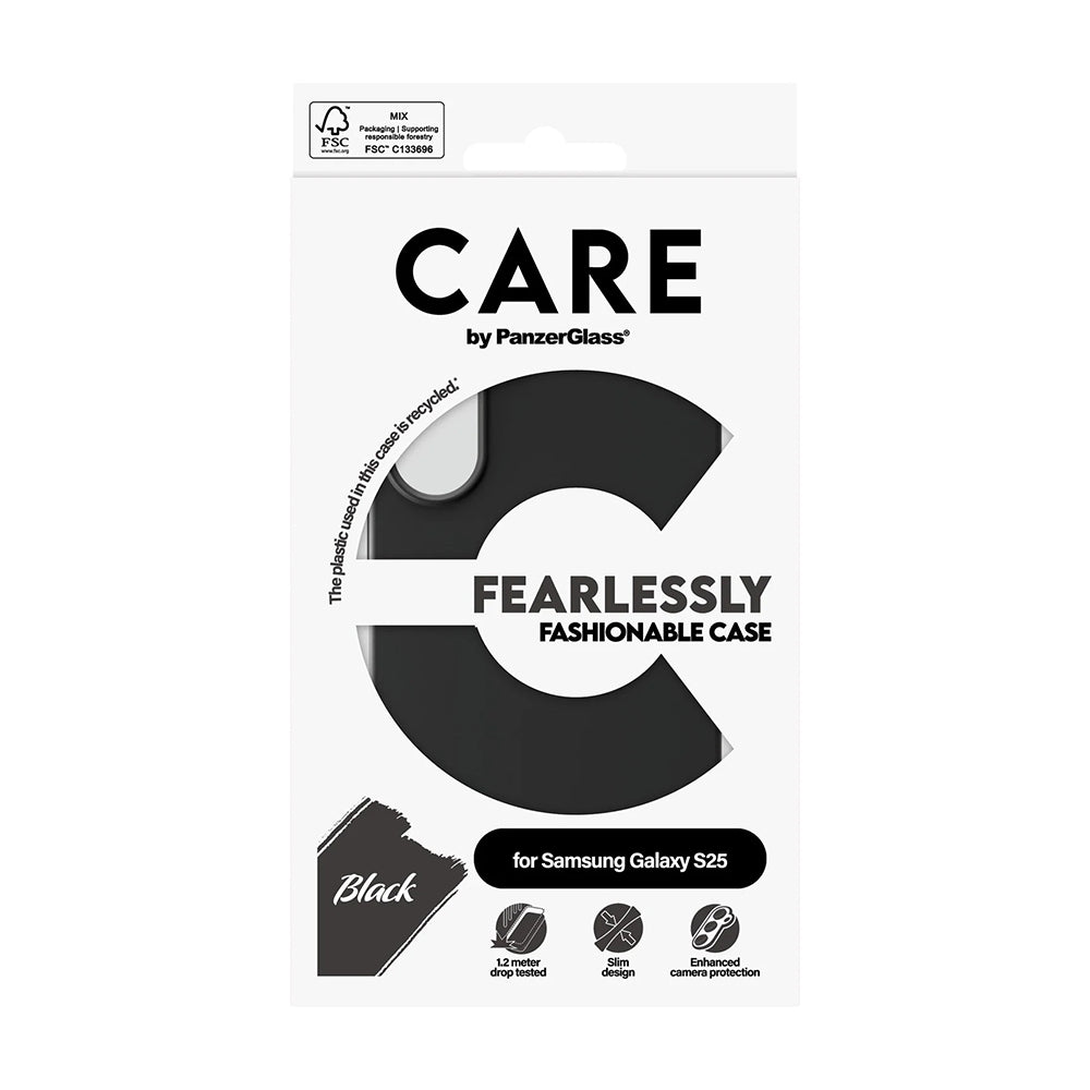 Case for Samsung Galaxy S25 S931, PanzerGlass, Fashionable Care, Black