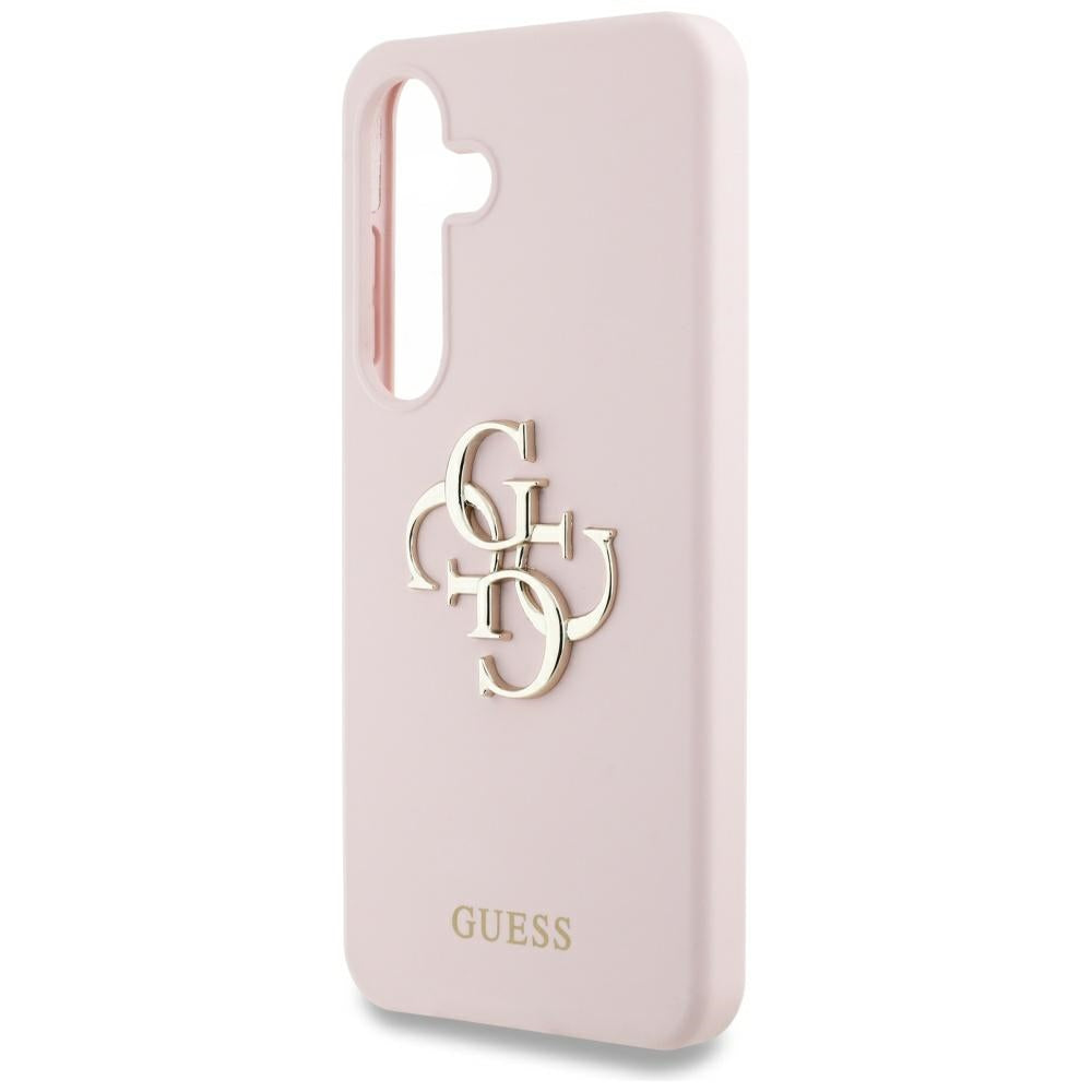 Case for Samsung Galaxy S25 Ultra S938, Guess, 4G Grained Big and Classic Logo, Pink