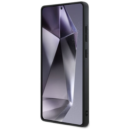 Case for Samsung Galaxy S25 Ultra S938, Guess, Grained Hot Stamp 4G Triangle, Black