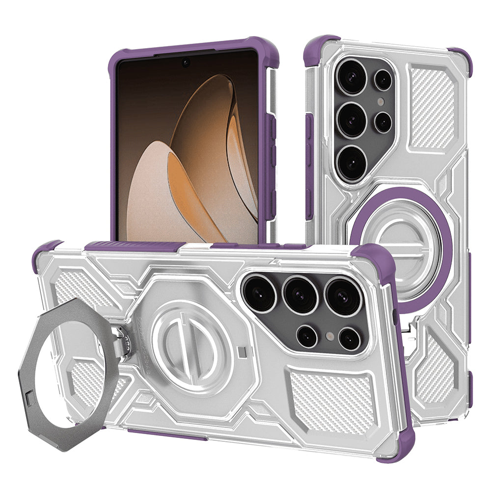 Case for Samsung Galaxy S25 Ultra S938, Techsuit, Carbon Shield Pro, Purple