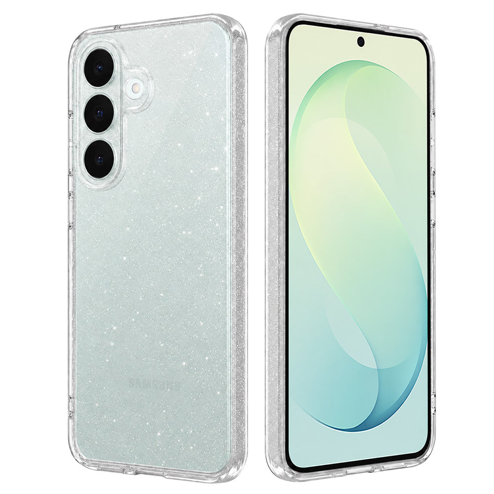 Case for Samsung Galaxy S26 FE S741 / S25 FE, Techsuit, SparkleSkin, Transparent