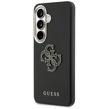 Case for Samsung Galaxy S26 Plus S947, Guess, 4G Grained Big and Classic Logo, Black
