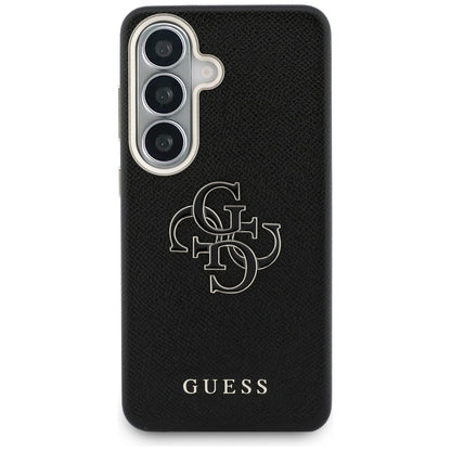 Case for Samsung Galaxy S26 Plus S947, Guess, 4G Grained Big and Classic Logo, Black